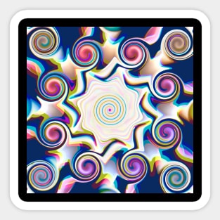 swirly trippy colprful design Sticker